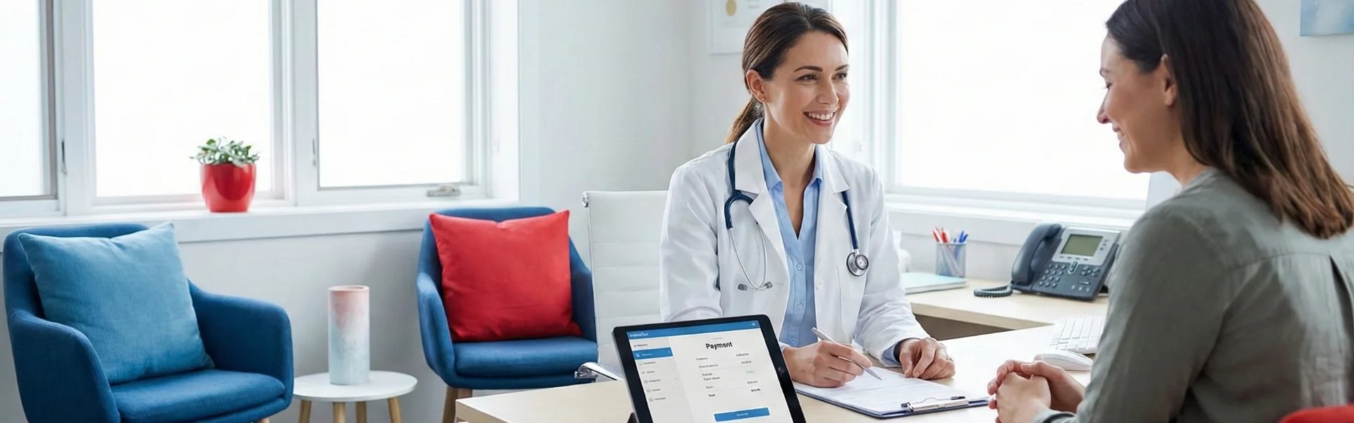 Professional doctor consulting with patient